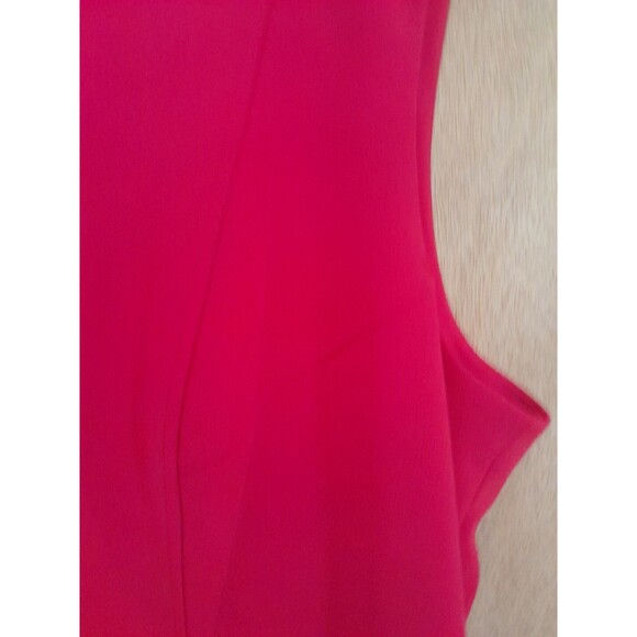 Tommy Hlfiger Sleeveless Aline Red Dress Womens 20 Back Zipper Knee Length - Picture 11 of 16